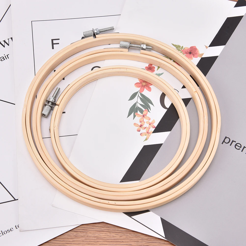 

13-23cm Bamboo Wooden Cross Stitch Machine Embroidery Hoop Ring Sewing Craft DIY