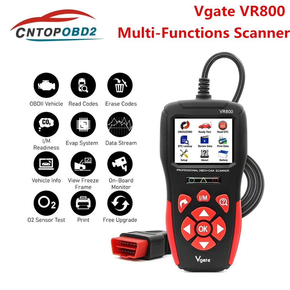 Считыватель кода автомобиля Vgate VR800 OBD2 инструмент для диагностики лучше чем ELM327