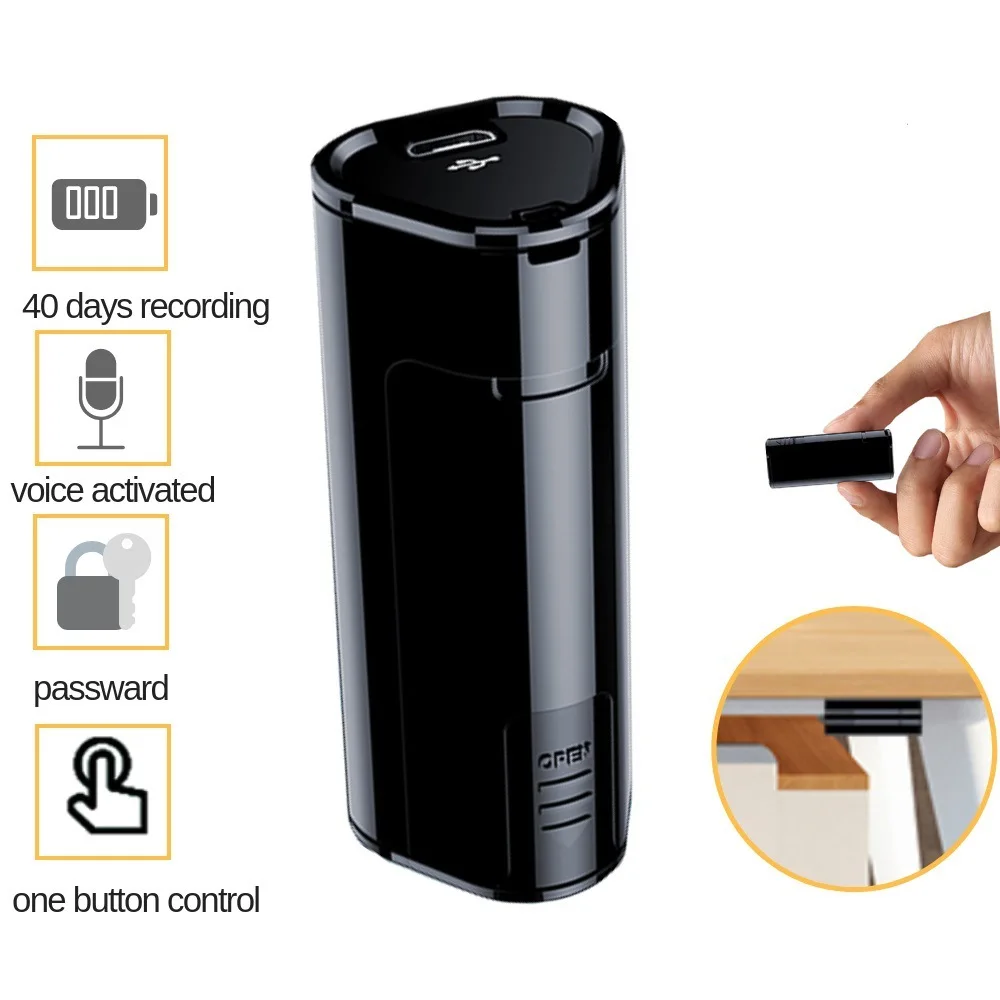 

Professional Voice Recorder Mini Easy Hidde Double A Battery Powered Continuous Recording 300 Hours Council Phone Talker Audio