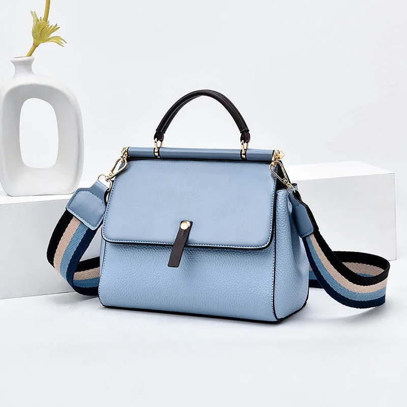 

Female Leather Texture Luxury Handbags 2021 New Fashion Trend Simple Large Capacity Shoulder Bags Flap Hand Bags for Women