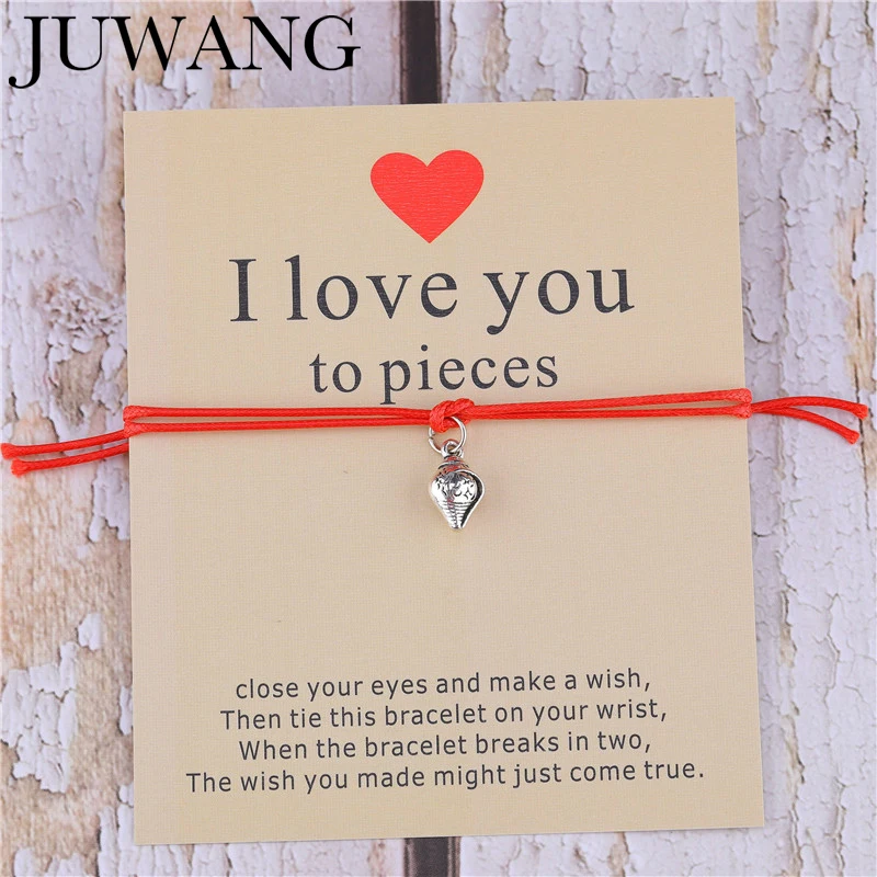 Браслет веревка с красной нитью регулируемая яркость для женщин и мужчин подарок