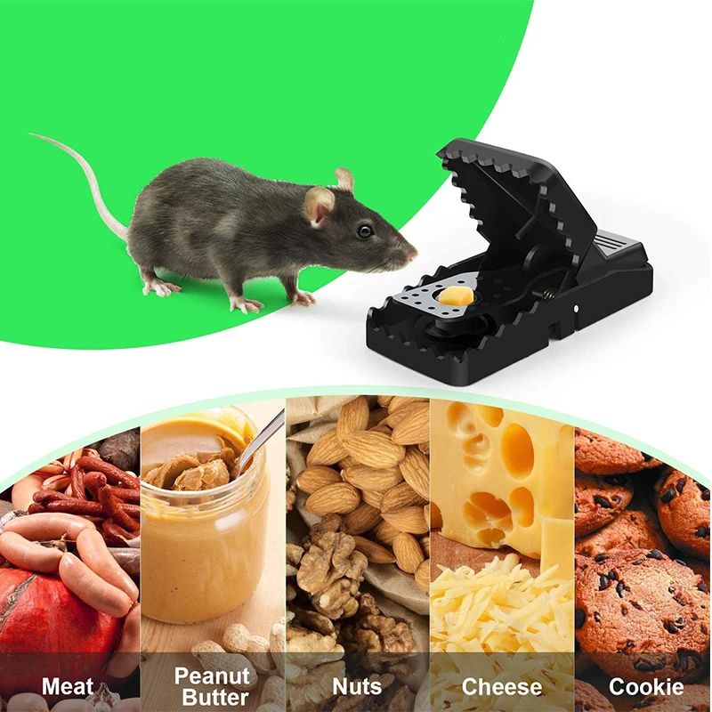 

6 Pack Reusable Smart Mouse Traps Indoor Outdoor Mice Rodents Catcher Mice Snap Trap with Detachable Bait Cup Home Pest Control