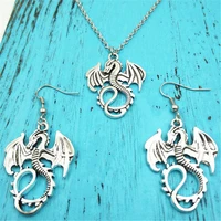 dragon retro vintage earring necklace sets jewelry set antiquefashion women christmas birthday girl gifts