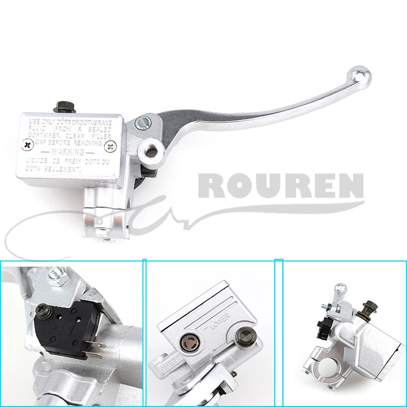 

silver Right Motorcycle Front Brake Clutch Master Cylinder Hydraulic Pump Lever Hydraulic Right Brake Pump 7/8 Inch 22mm