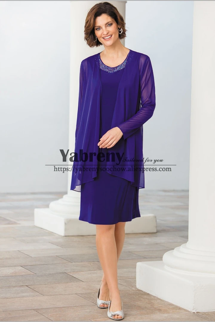 

Knee-Length Mother of the bride dresses with jacket
