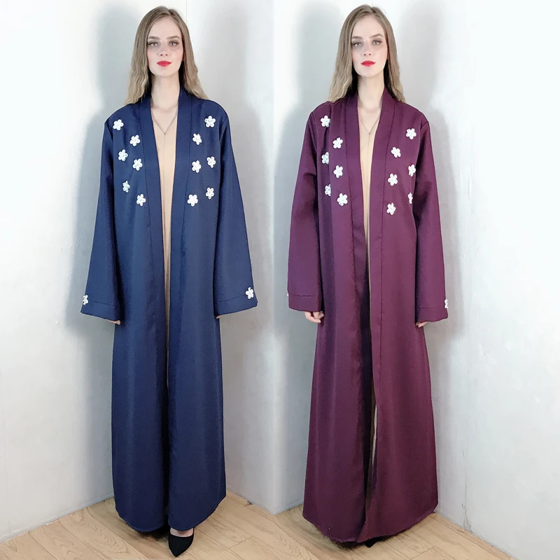 

Abayas For Women Robe Longue Kimono Femme Musulmane Open Abaya Dubai Kaftan Turkey Islam Muslim Dress Djellaba Caftan Marocain