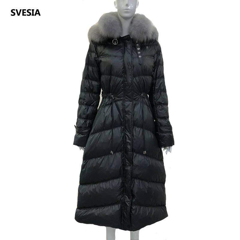 Пальто из натурального меха 2019 зимняя длинная куртка для женщин двойной