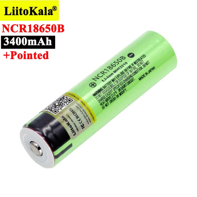 2021 Liitokala NCR18650B 3 7 в 3400 мАч 18650 литиевая аккумуляторная батарея с заостренным носком