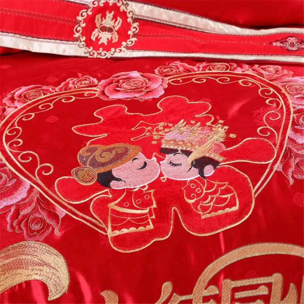 2019 счастливые пожелания свадебные комплекты постельного белья 100% хлопок