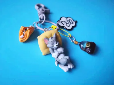 E129 Милый мультфильм 3D Аниме том Кот и Джерри брелок с мышью для женщин Девушка Сумка кошелек талисманы фигура сыра декоративные брелоки - Цвет: E129