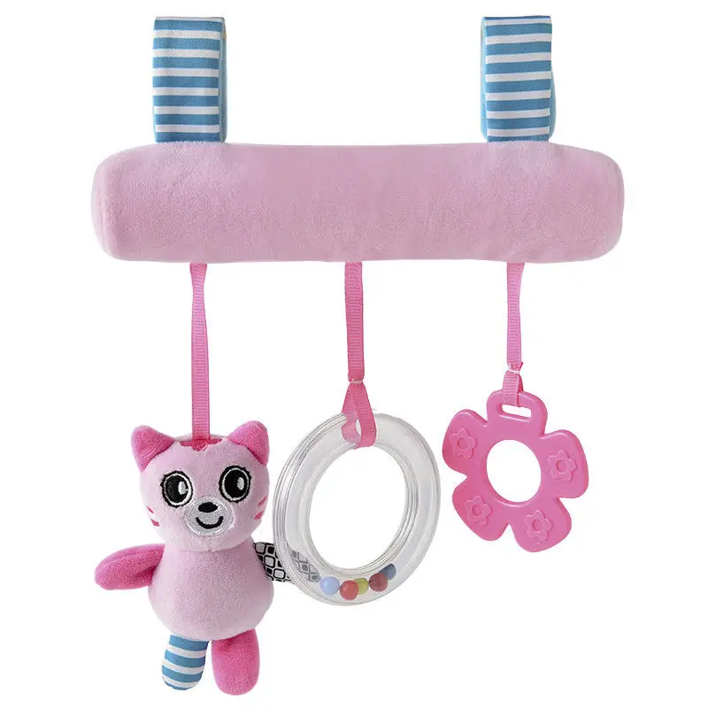 Kid Baby Crib Cot Pram Bed Stroller Hanging Plush Toy Cartoon Hanging Rattles Cartoon Ring The Baby's Bed Bell
