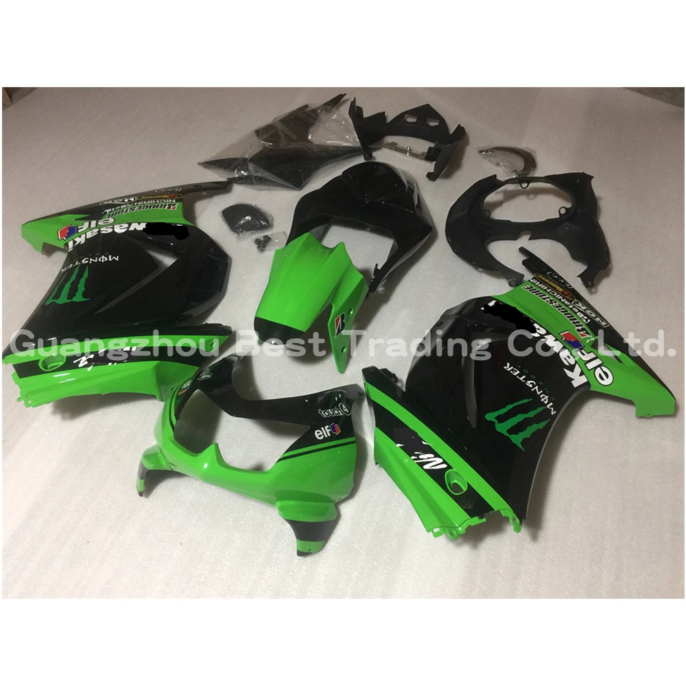 Литье под давлением мотоцикл обтекатель для KAWASAKI EX250 ninja250 2008 2012 EX250R NINJA 250R черный и