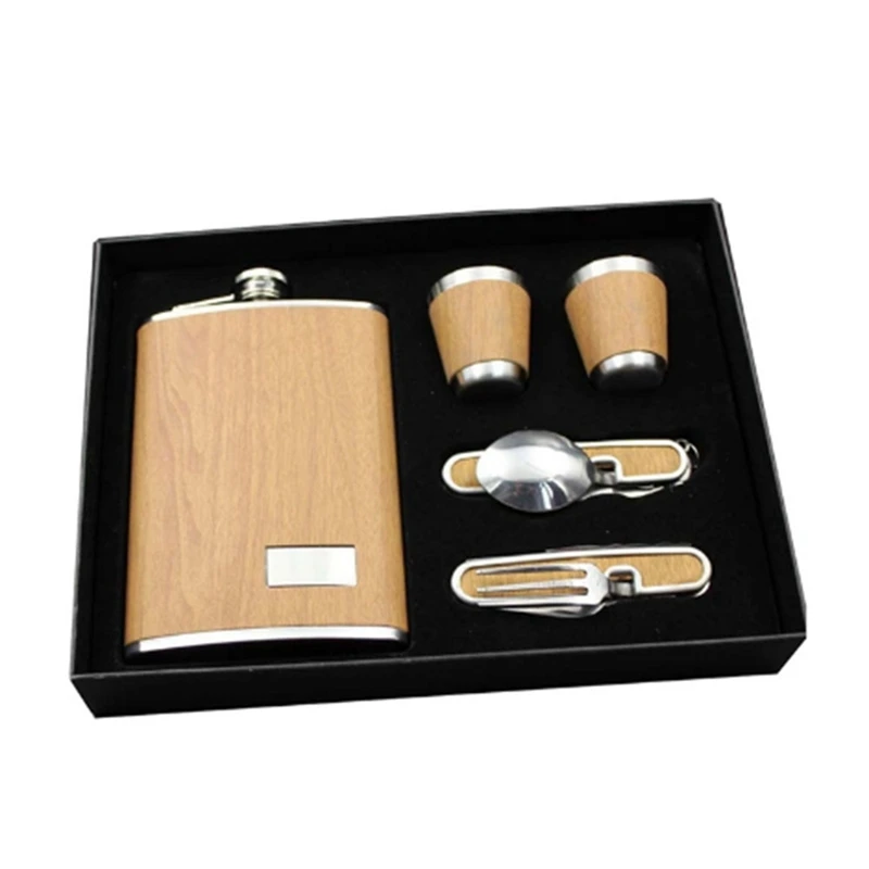 

Flask Set Whiskey Wine Stainless Steel Flagon Bottle Travel Drinkware for Outdoor Travel Flagon 9OZ