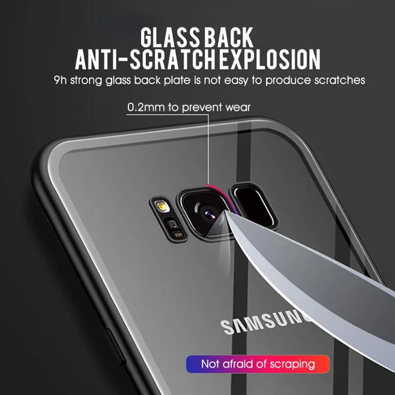 Магнитный стеклянный чехол для SamSung Galaxy A71 A51 A70 A50 A40 A30 A20 A10 A30S S10 S9 S8 S7 Plus S10E S7Edge |