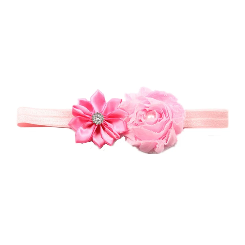 

Children Hair Accessories With Diamonds Multi-Angled Flowers Shabby Flowers Baby Hair Band Elastic Hair Band Cute Hair Band