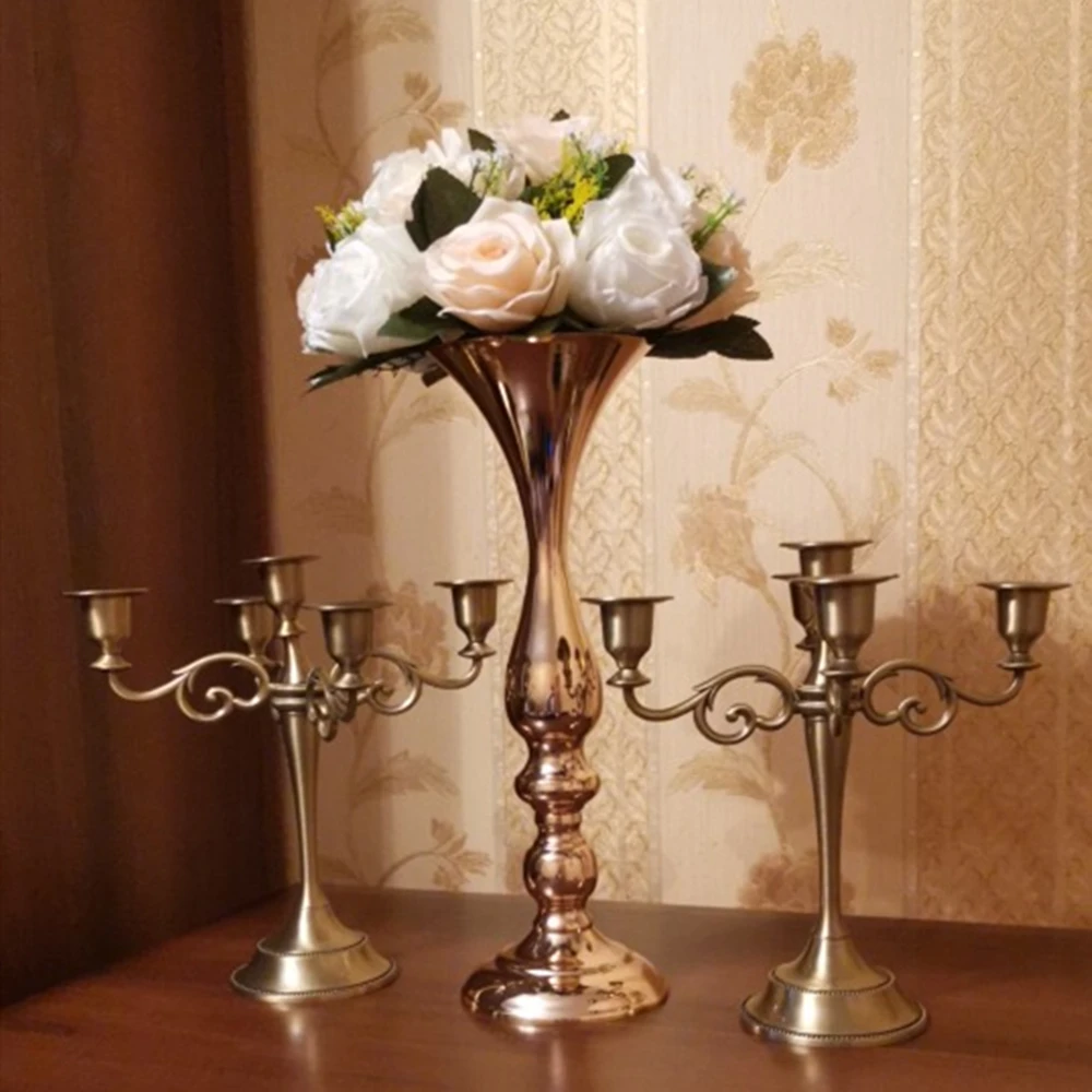 3 цвета, металлические подсвечники, 50 см/20 дюймов, Цветочная стойка для вазы, палочка для свечей, свадебный стол, центральный элемент, событие, дорога, свинцовые подсвечники