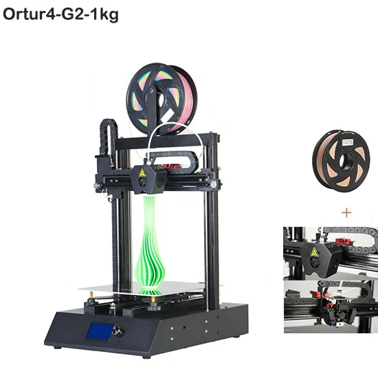 ORTUR4-V2-1KG Новая версия Ortur 4 3d принтер второго поколения обновленная экструдер головка/улучшенные Проводные соединения Высокая точность FDM 3d принтер - Цвет: ORTUR4-V2-1KG