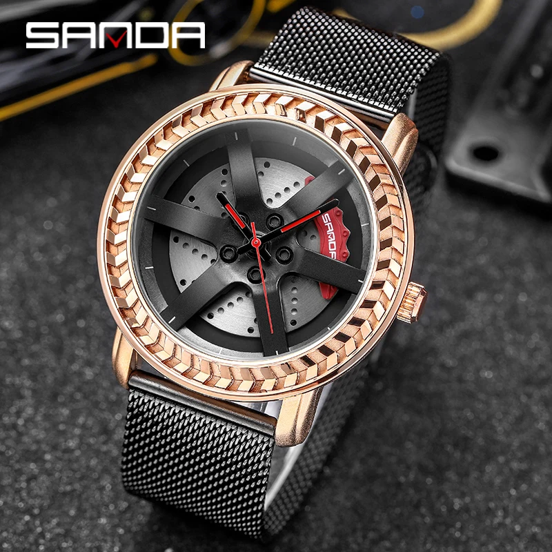 SANDA креативные водонепроницаемые наручные часы выполненные по индивидуальному
