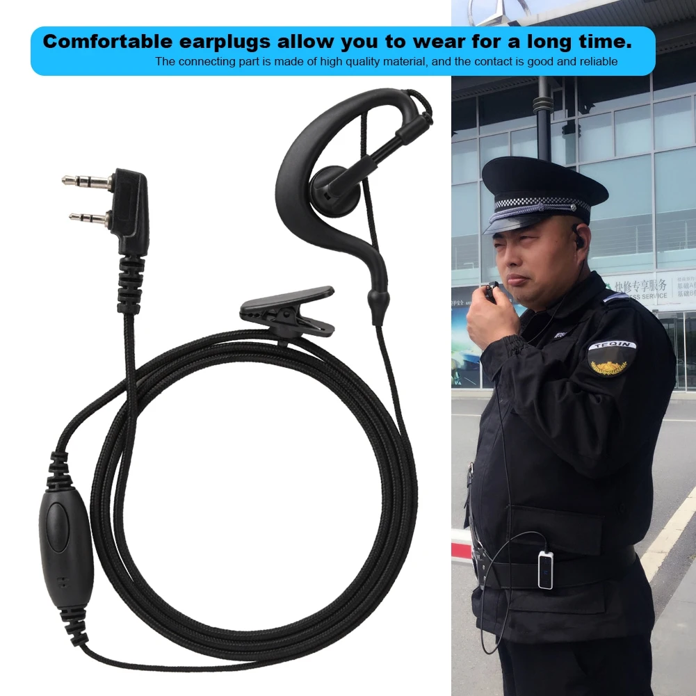 k head radio walkie talkie headset earpiece earphone with ptt button free global shipping