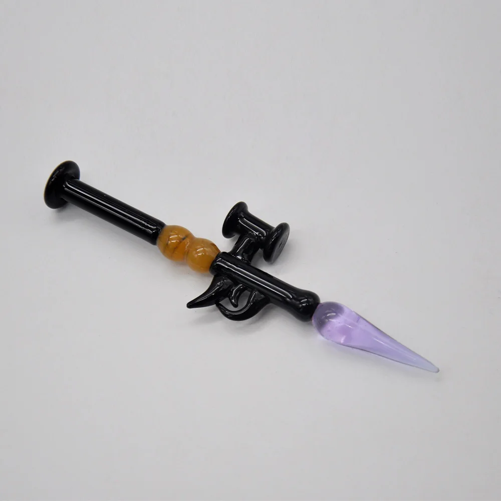 

Wholesale 98K Shape Glass Dabber Tool 130MM Oil Rigs Dab Stick Carving Tool For E Nail Dab Nail Quartz Banger Smoking Water Pipe