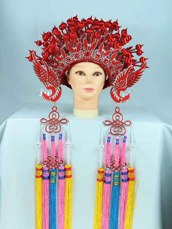 

chinese Princess Crown bridal crest headdress Beijing opera Make up accessories Opera props Studio photo cos props Crested hat