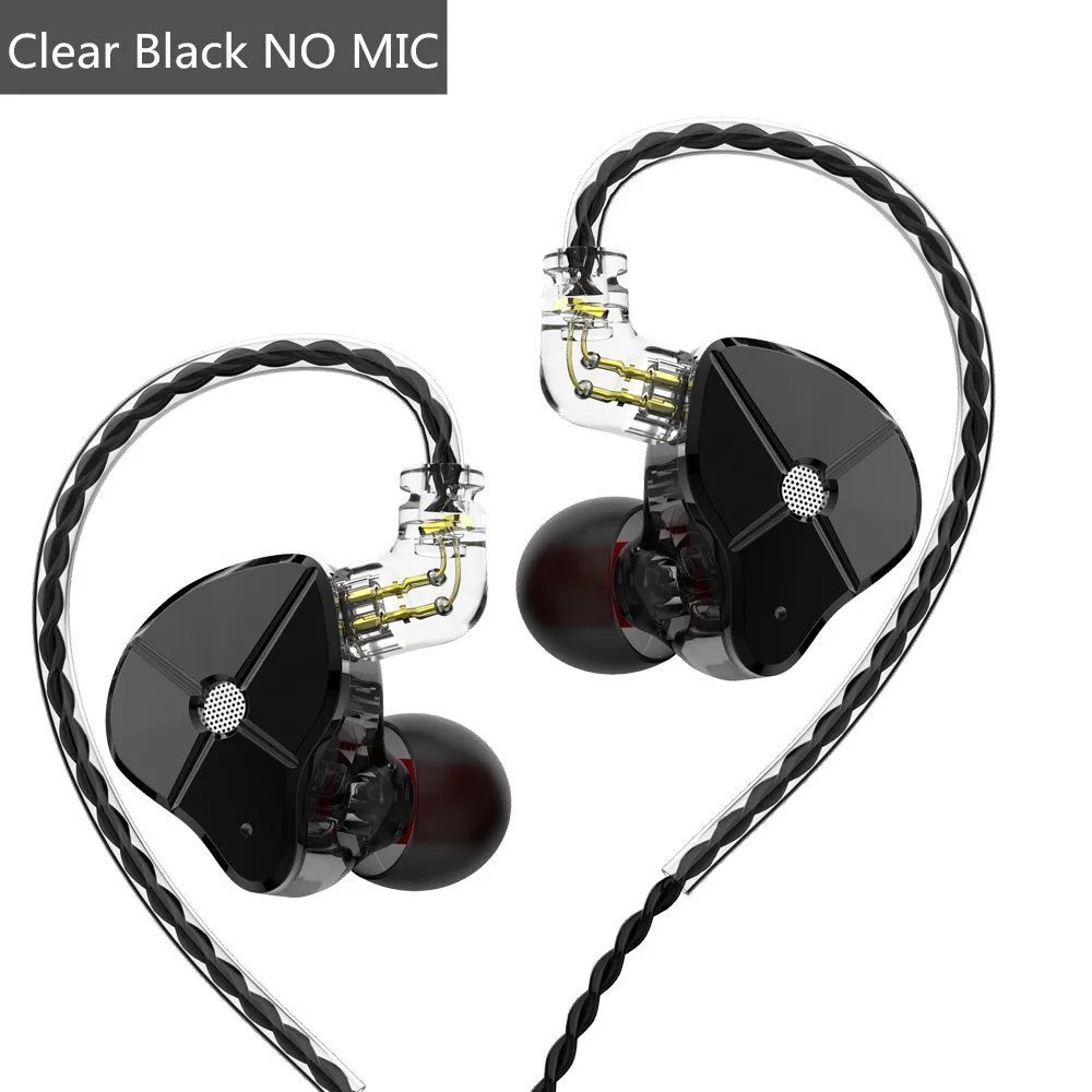 Black no mic Новейший TRN ST1 1BA+ 1DD в ухо наушник Гибридный HIFI DJ монитор для бега спортивные наушники ушные наушники гарнитура съемный кабель V90 V80 T2 - Цвет: Black no mic