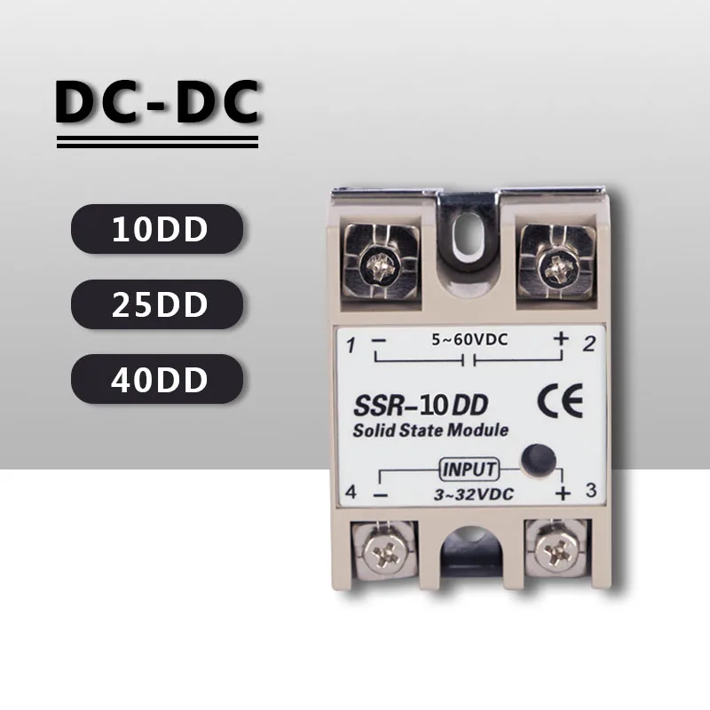 Ssr din теплоотвод rele 5 в 25 А ssd реле 40dd твердотельный рельсовый модуль 3 В solidstate 10dd