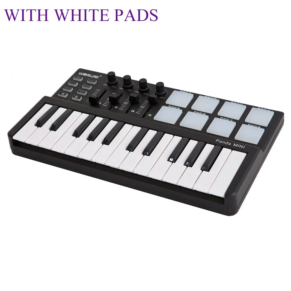 Мини-клавиатура MIDI с 25 клавишами ультрапортативная USB MIDI-клавиатура 8