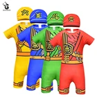 Костюм ниндзя для мальчиков, купальный костюм для детей, купальник ниндзя, косплей, аниме, костюм супергероя, шапочка