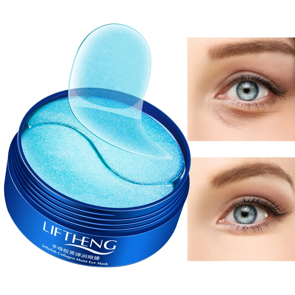 Антивозрастная коллагеновая маска для глаз синий гель сна патчи темный круг