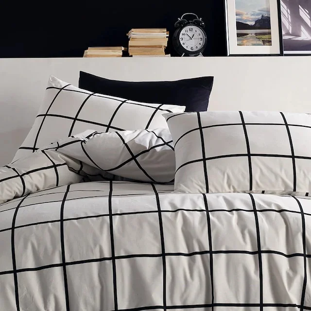 

Coté Blanc Tile Black 100% Cotton Single Duvet Cover Set