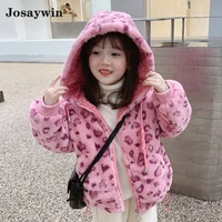 josaywin winter jacket kids girl parkas plus fleece pink wedding faux fur coat for girls children winter clothes baby girl coats