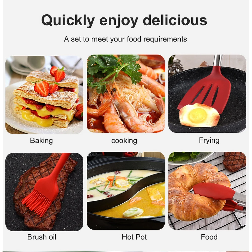 14 шт. силиконовый инструмент для выпечки кухонная посуда антипригарный кухонный