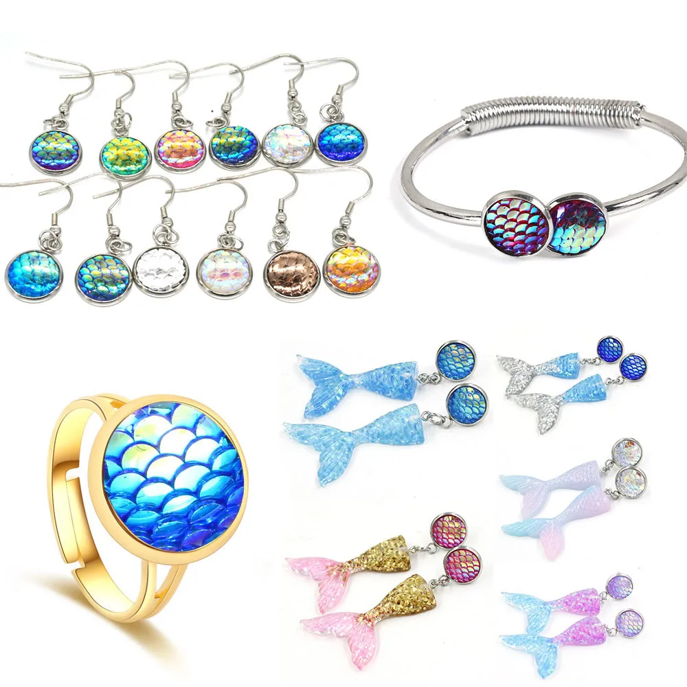 20 шт мм разноцветные стразы в виде русалки рыбьей чешуи круглые с плоской задней