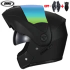 Профессиональный Гоночный мотоциклетный шлем, модульный Полнолицевой шлем с двойными линзами, 2021