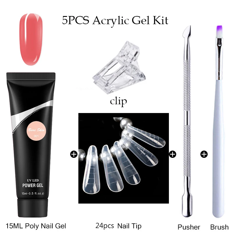 5 шт. набор акриловых гелей для наращивания ногтей | Красота и здоровье