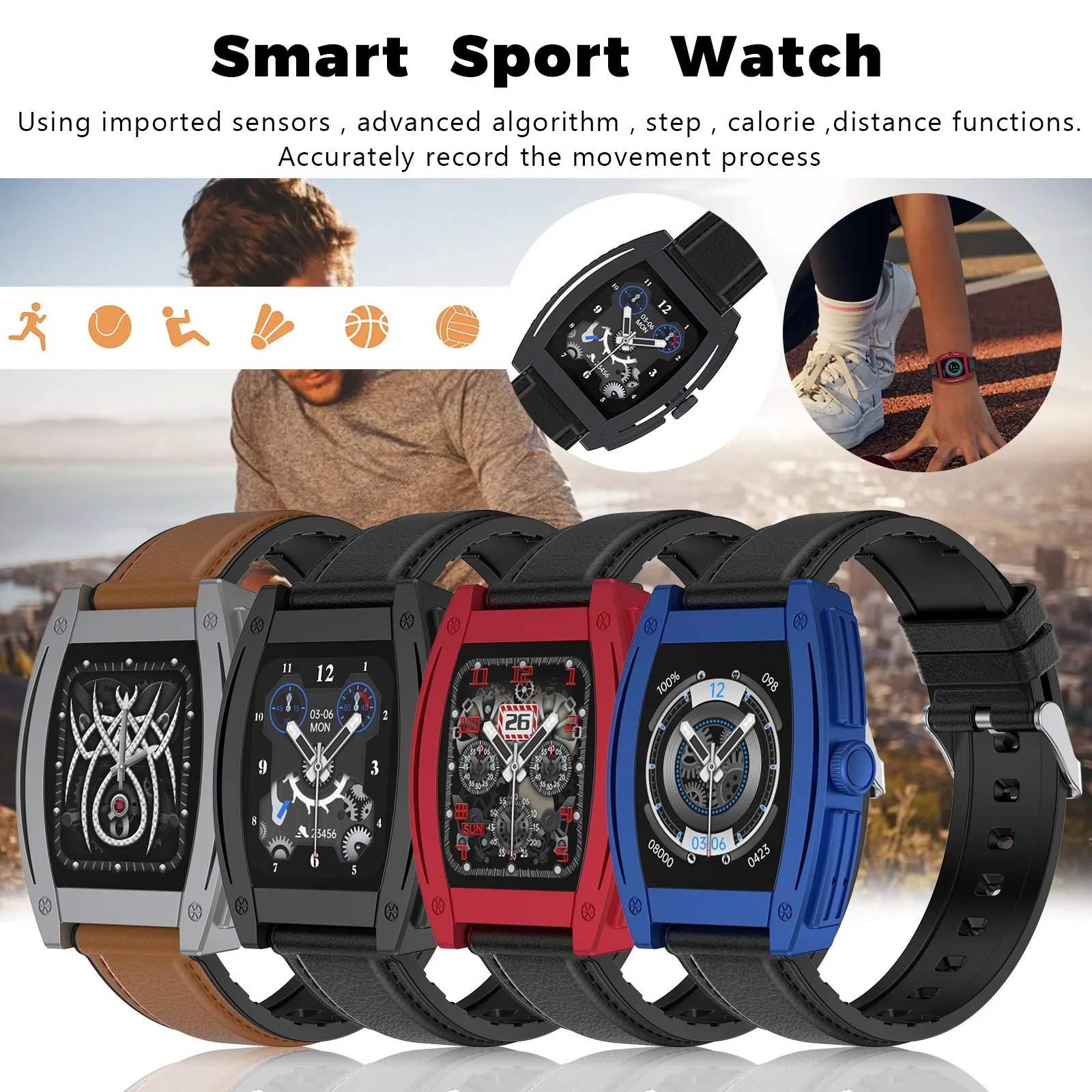 

N72 Sleep Detection Multi-sport Mode Sports Pedometer Smart Watch Intelligent Reminder Health Monitoring Sleep Watches 2021 New