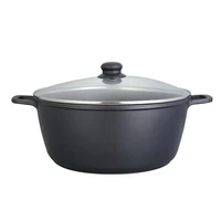 stock pot double ear soup pot household induction cooker special non stick pot stew pot stew pot commercial hot pot frying pan