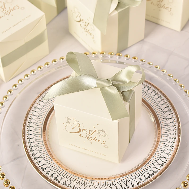romantic wedding favors for guests bulk white paper candy packaging container 50pcs diy letter best whishs party supplies |