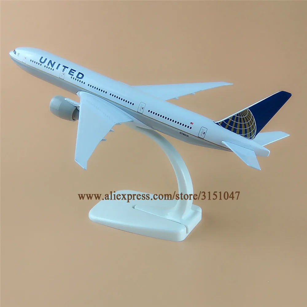 20 см Air American United Boeing 777 B777 Airlines модель самолета сплав Металл литье под давлением