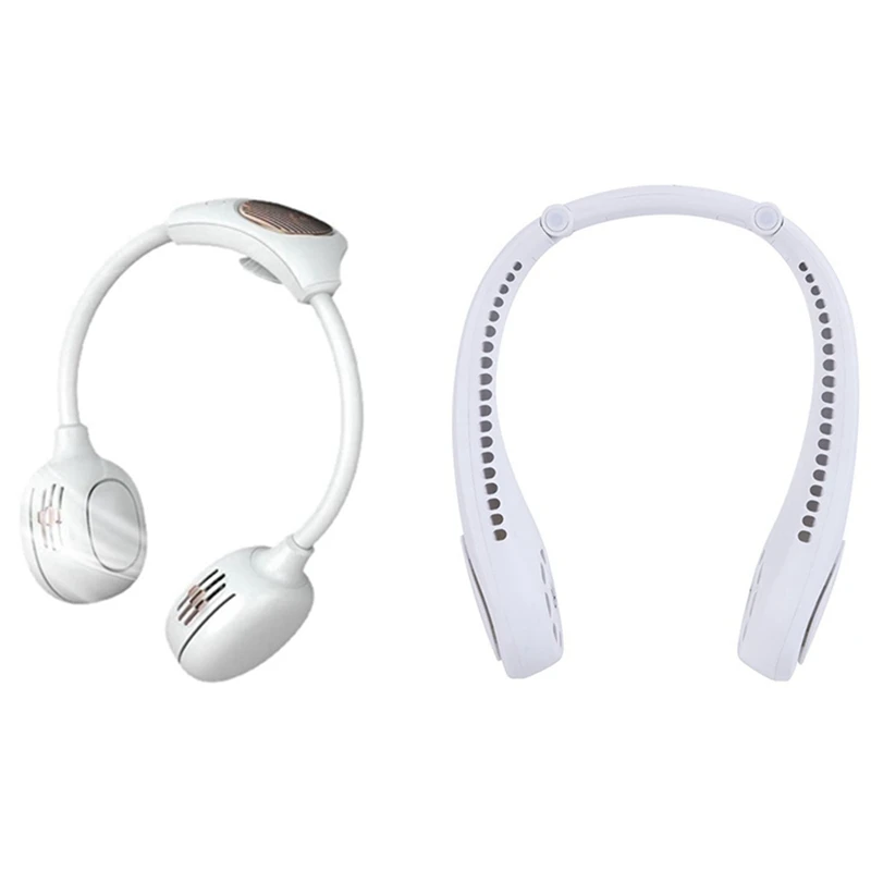 

Hanging Neck Fan,Lazy Neck Fan,360 Degree White & Bluetooth Neck Fan,Portable Neck Fan + Dual Bluetooth Speakers