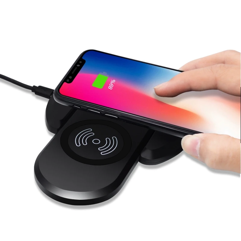 DCAE 10 Вт Qi Беспроводное зарядное устройство для iPhone XS Max XR X 8 USB быстрая зарядка 3,0 Быстрая зарядка Подставка для samsung S10 S9 S8 Note 9