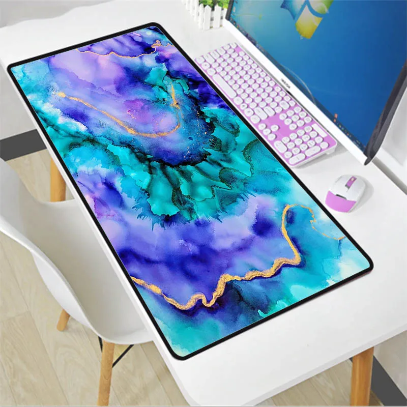 

MRGLZYMouse Pad Precision Lock Marble Game Can Advertising Custom Non-slip Student Office Writing Desk Creative Table Mat Desks