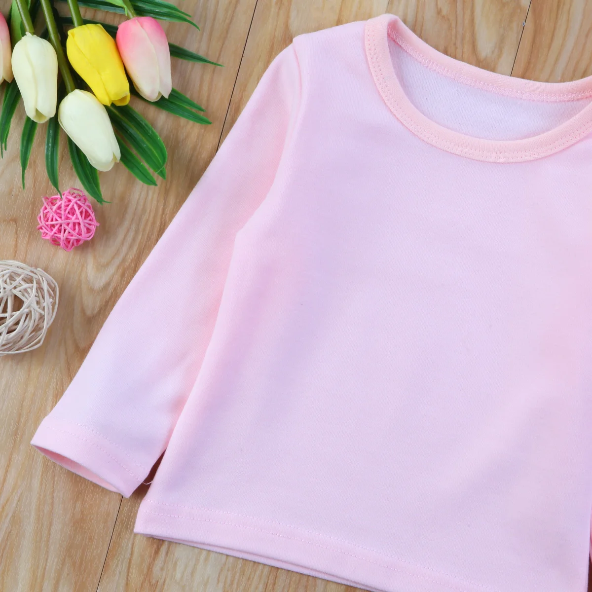 Pudcoco Brand Autumn Winter Solid Cotton T Shirt Baby Boys Girls Clothes Toddler Newborn Kids Long Sleeve Underwear Fee Shipping | Детская