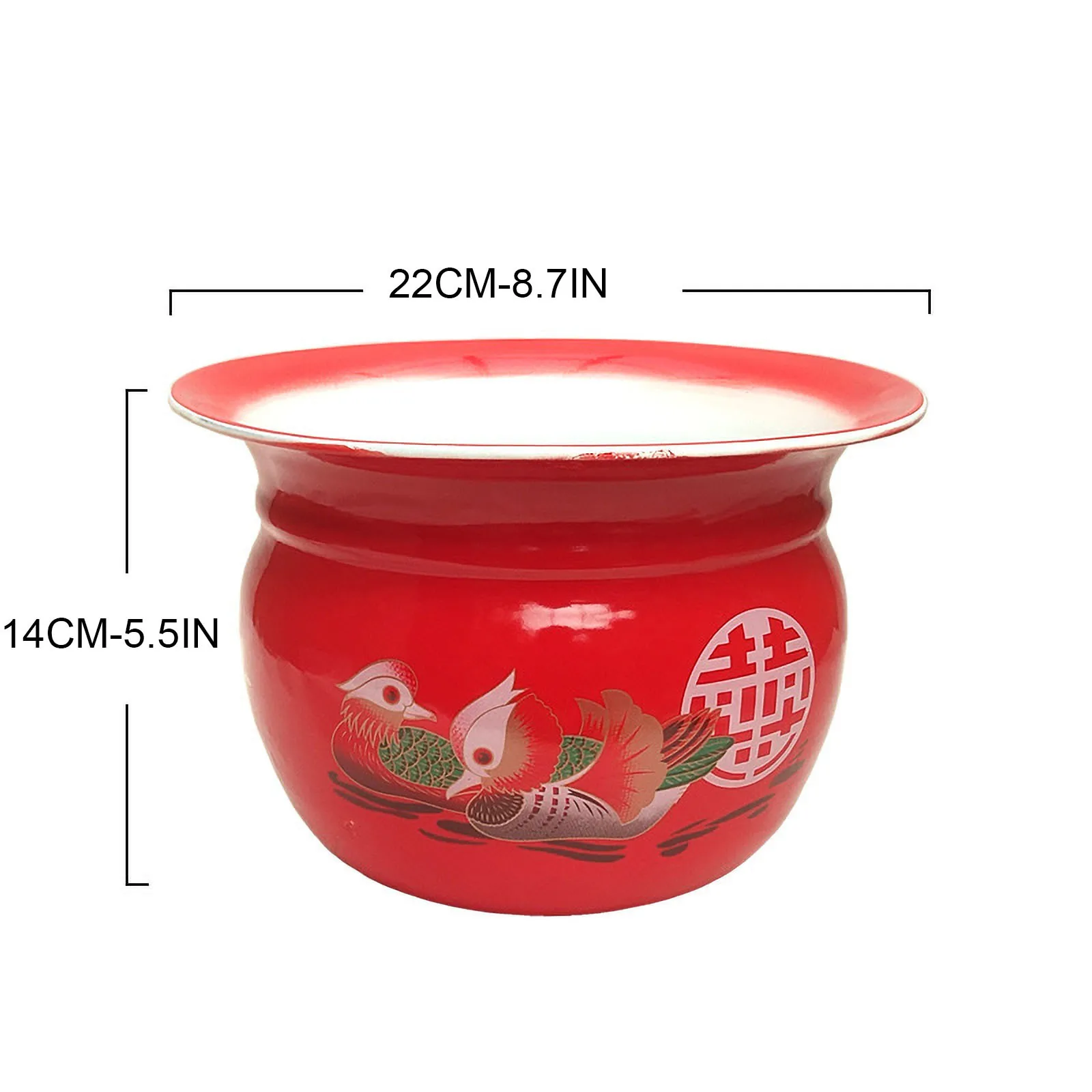 

Hot Retro Basket Chinese Traditional Antique Enamel Fruit Vegetable Basket Ice Bucke Retro Multipurpose Storage Bowl & Ornament#