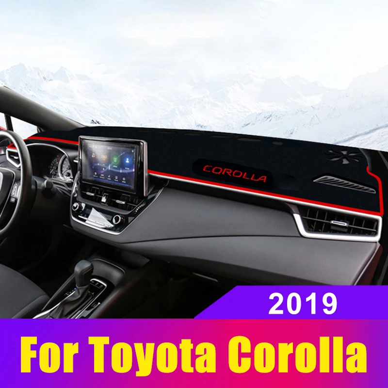 Для Toyota Corolla LHD чехлы на приборную панель автомобиля, коврик для приборной панели, защита от солнца, коврик для приборной панели, ковры, отделка, анти-УФ, летние аксессуары