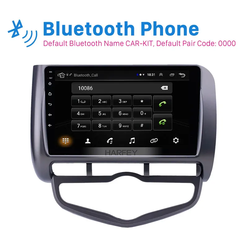Автомагнитола Harfey Android 8 1 для Honda Jazz City Auto AC RHD GPS навигация USB AUX поддержка Carplay OBD
