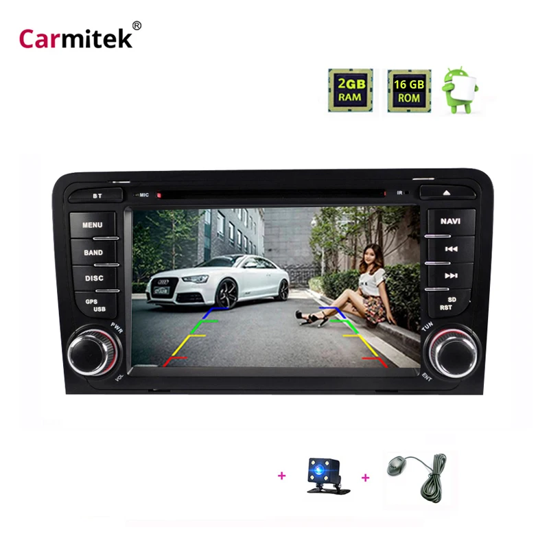 Платформа Android автомобильный радиоприемник 2 Дина DVD плейер gps радио мультимедиа для Audi A3 8P S3 RS3 2003 2004 2005 2006 2007 2008 2009 2010 2011