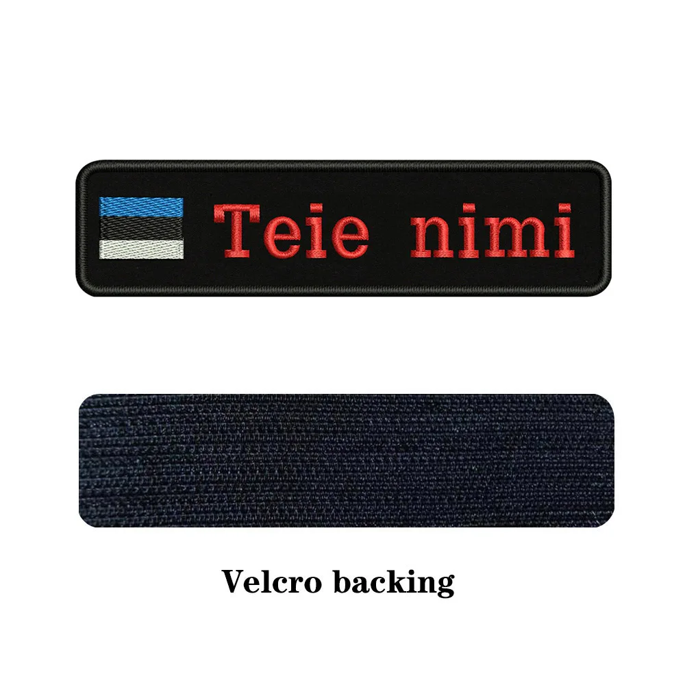 Rose red-Velcro Вышивка на заказ, флаг, название или заплатка с текстом 10 см* 2,5 см, значок с железом или липучкой для одежды, штанов, рюкзаков, шапок - Цвет: Rose red-Velcro