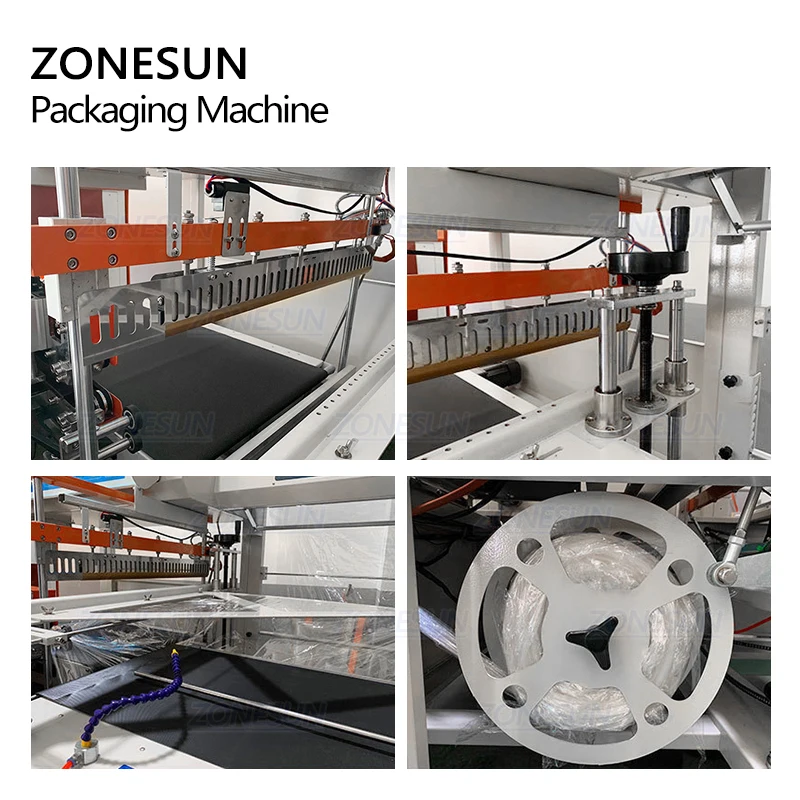 ZONESUN ZS450 l-тип запечатывания автоматическая машина для резки термоусадочной пленки обертывания косметики книга еда напиток программного обеспечения упаковочная машина